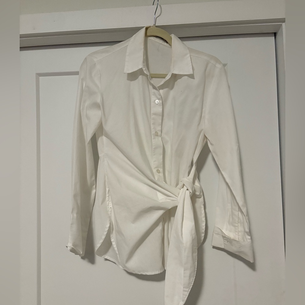 Abercrombie & Fitch Cream Button-Up Shirt